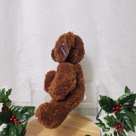 Holiday Home Decor Festive Teddy Bear Duo Red Plaid Accents Kids Toy Gift Bundle - Picture 13 of 16